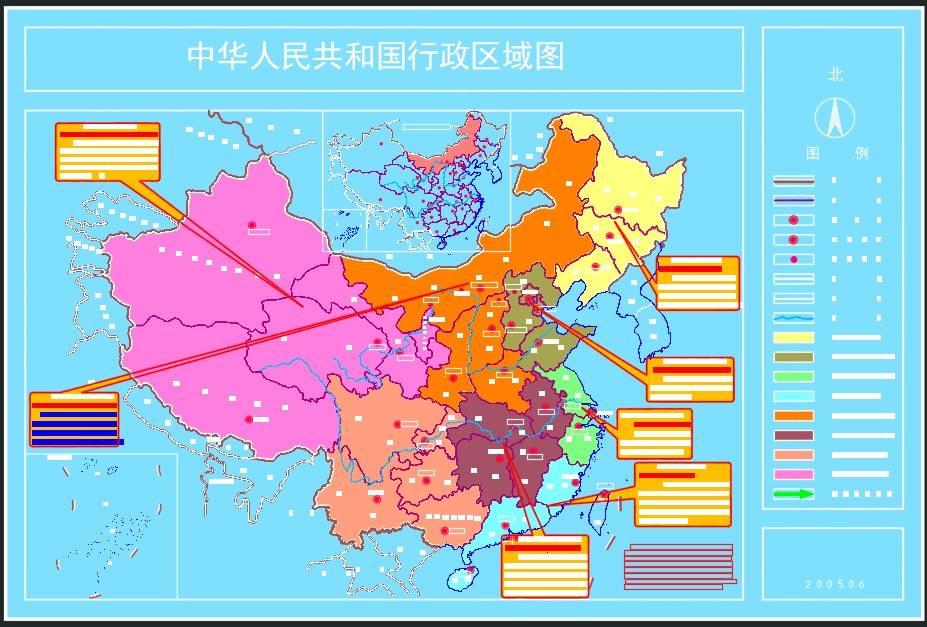 中国地图CAD行政区划版下载