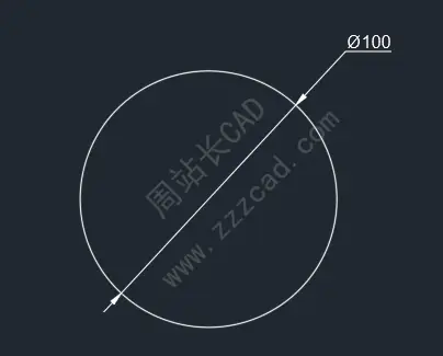 CAD直径标注怎么把文字引到水平线上来 - 周站长CAD
