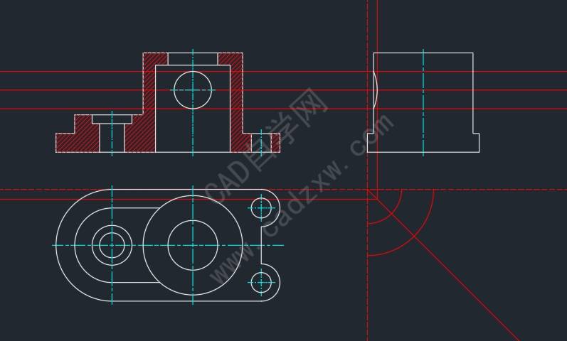 利用AutoCAD Mechanical投影命令绘制三视图