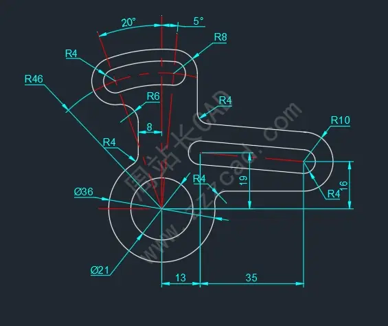 AutoCAD实战练习题23视频讲解