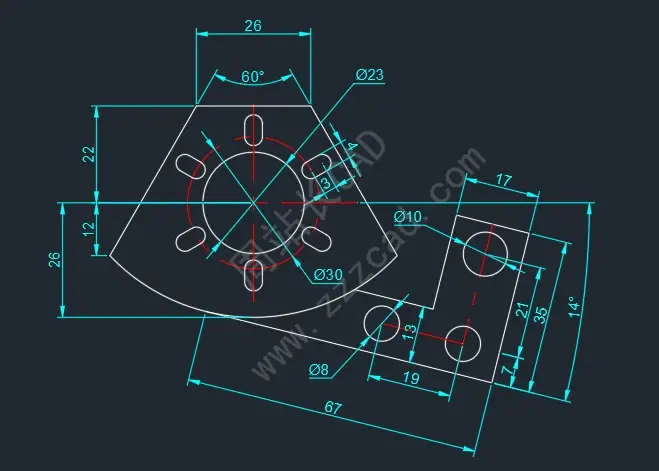 AutoCAD实战练习题24视频讲解