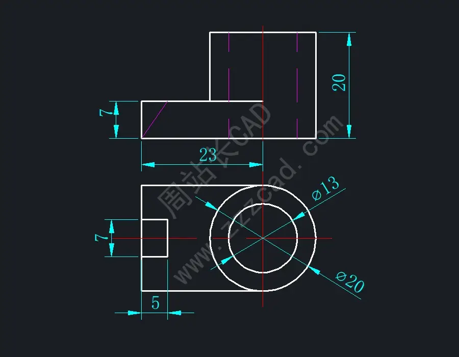 AutoCAD实战练习题26视频讲解