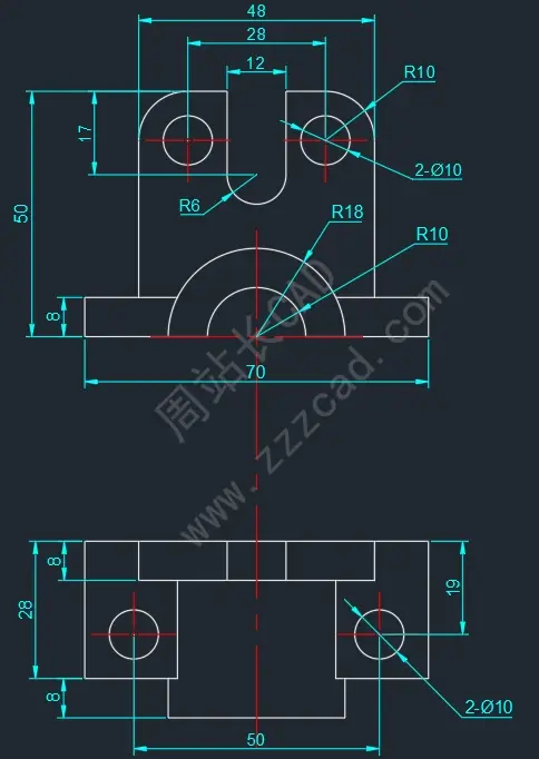 AutoCAD实战练习题27视频讲解