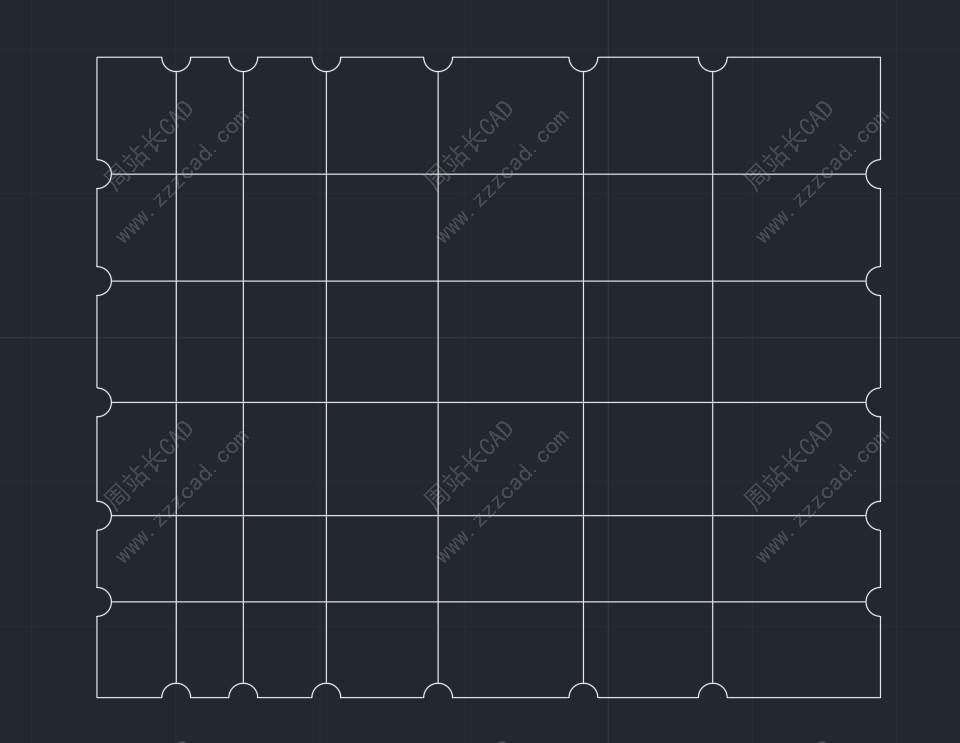 批量将CAD T型处用半圆连接并修剪多余线条